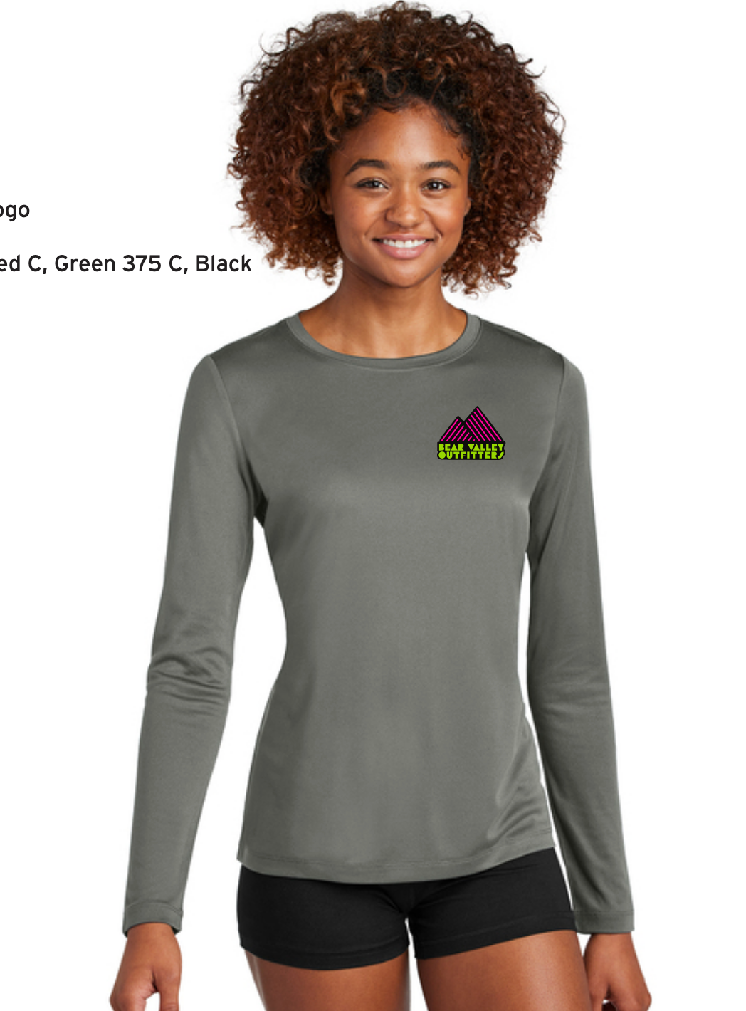 Women's Grey crewneck sun shirt bear valley outfitters Kiva Life